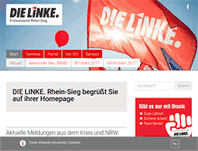 Tablet Screenshot of dielinke-rhein-sieg.de